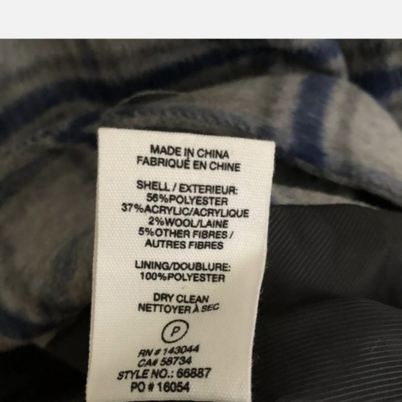 NWT AVEC LES FILLES WOOL PLAID TRENCH COAT M - Picture 4 of 4